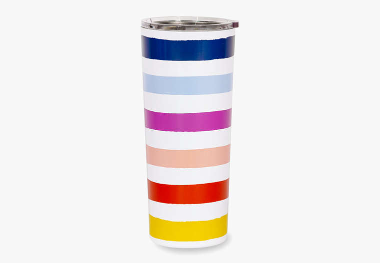 Kate Spade,candy stripe stainless steel tumbler,kitchen & dining,Multi image number 0