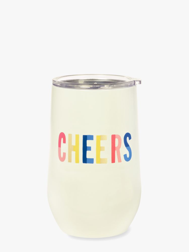 THILY Wine Tumbler丨 Cheers Set 2 Pack丨Rose Gold + White