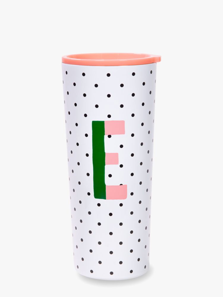 Kate Spade,sparks of joy stainless steel tumbler,Pomegranate