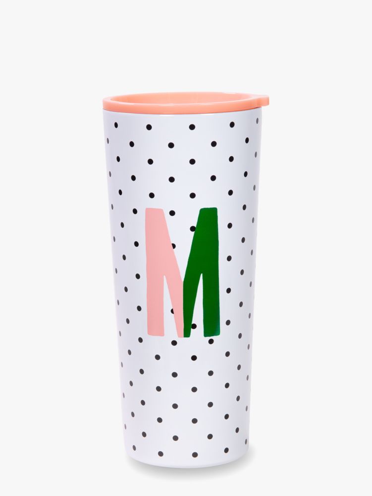 Kate Spade,sparks of joy stainless steel tumbler,Pomegranate