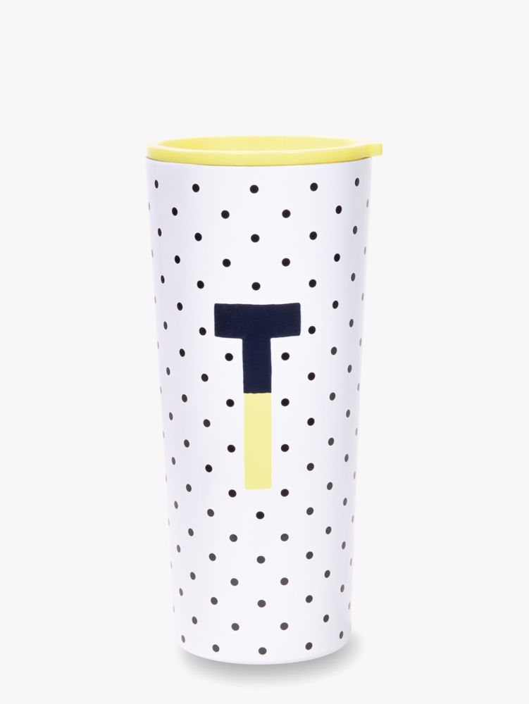 Kate Spade,sparks of joy stainless steel tumbler,Flo Yellow