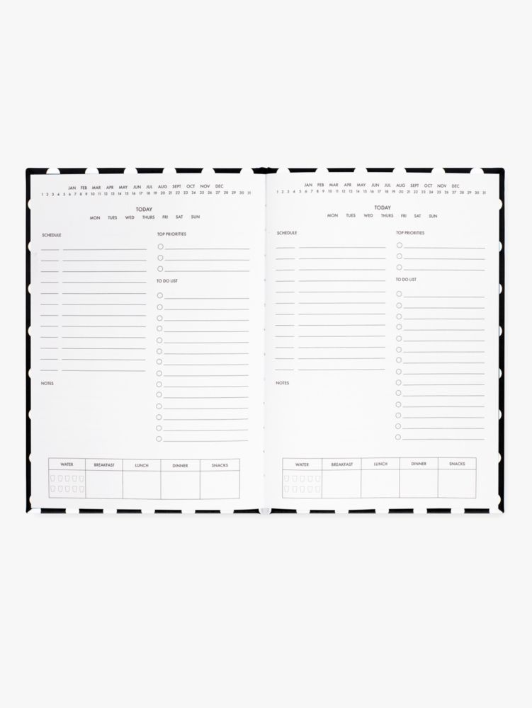 Kate Spade,black spade dot daily to-do planner,office accessories,Black