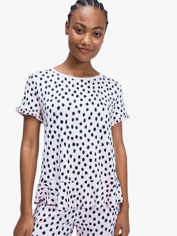 Kate Spade,French Terry Short-sleeve Lounge Top,