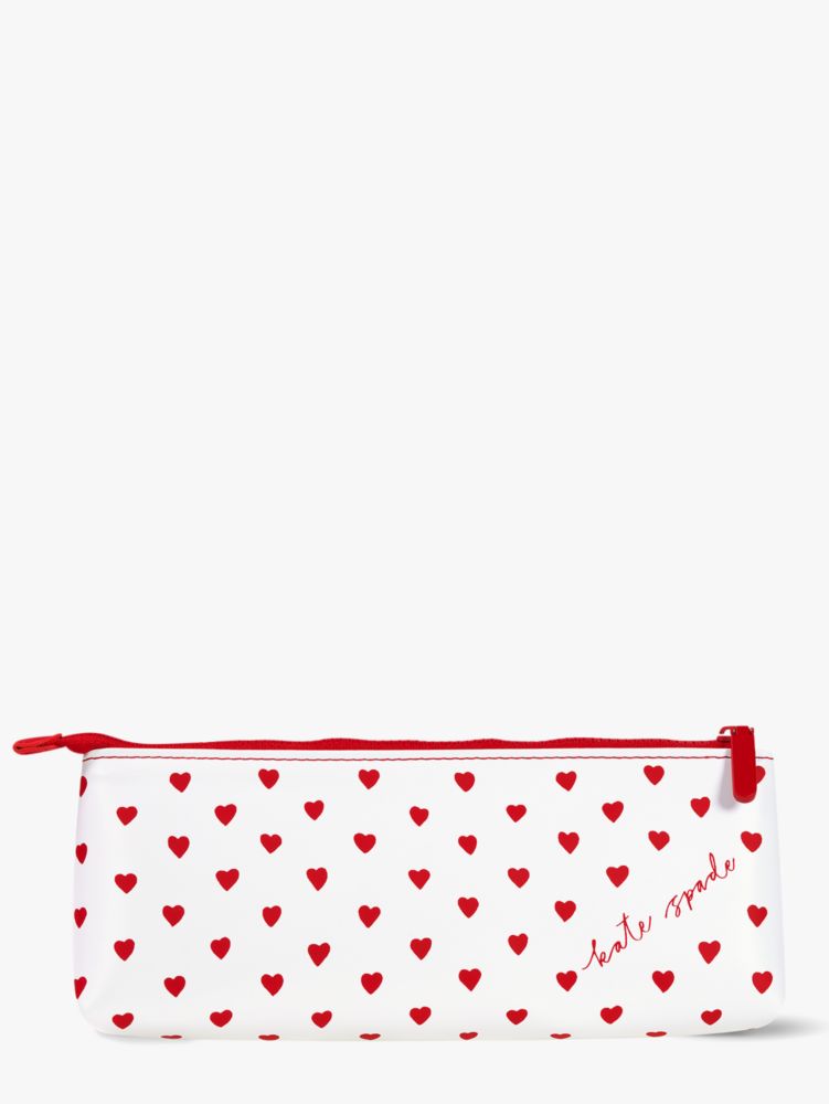 kate spade new york Brushstroke Hearts Pencil Case