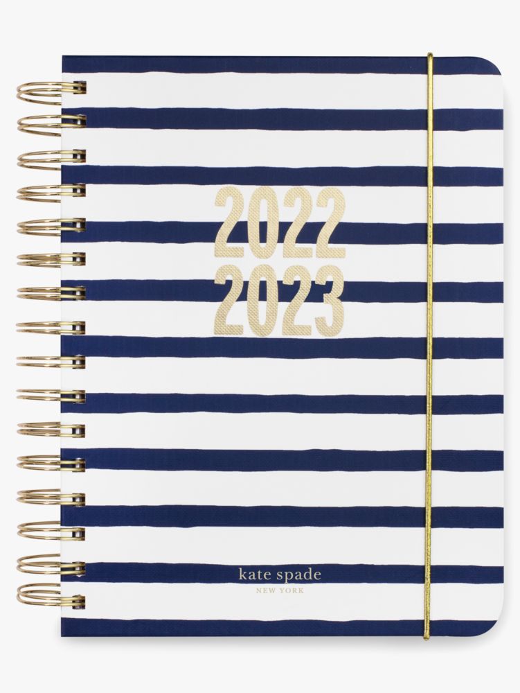 Navy Painted Stripe 17-month Large Planner, , Product