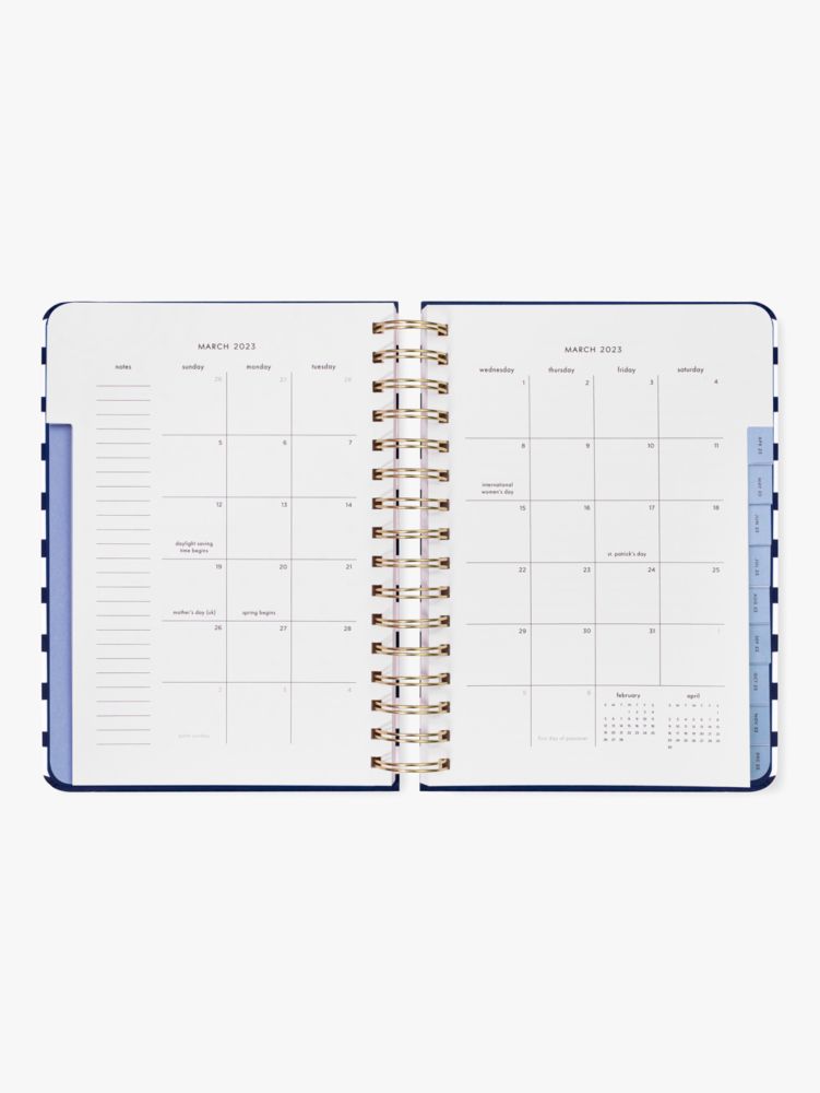 Kate Spade,Navy Painted Stripe 17-month Large Planner,