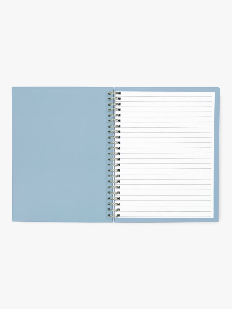 Kate Spade,Dog Party Small Spiral Notebook,Light Blue
