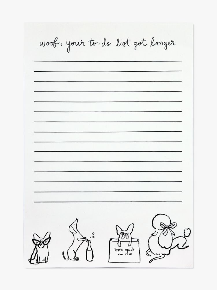 Kate Spade,Dog Party 3-Piece Notepad Set,Light Blue