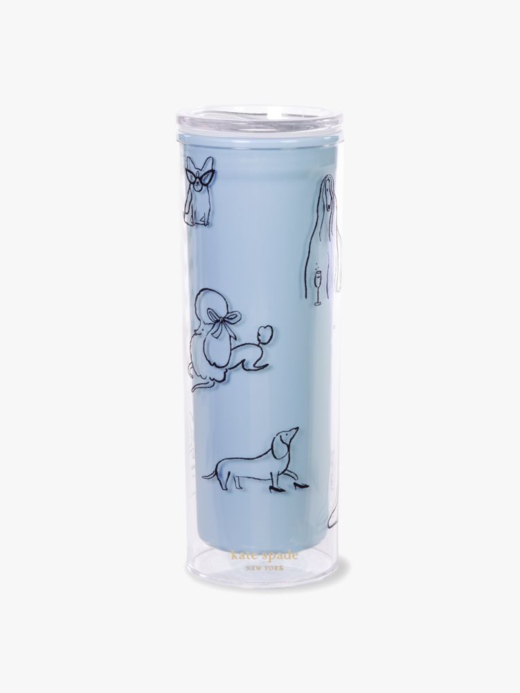 Kate Spade,Dog Party Acrylic Thermal Mug,