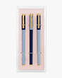 Colorblock Stift Mit Feiner Spitze Und Acrylschale In Marineblau Und Blau, Set, , Product