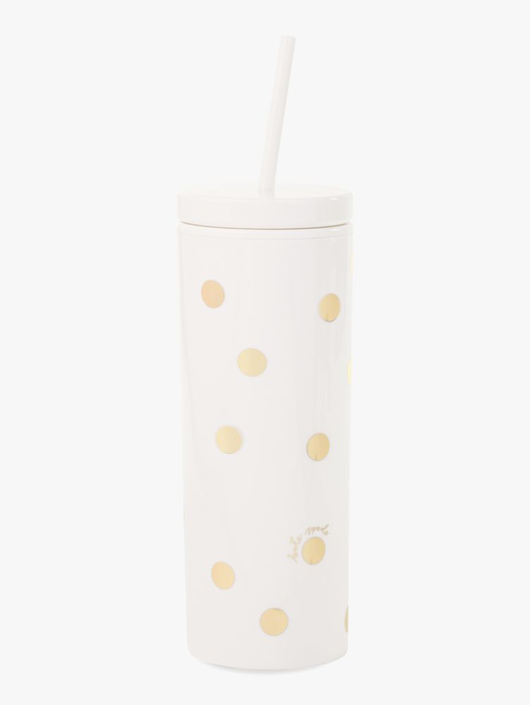 Plastic Cups - Clear Gold Dots Round Tumblers