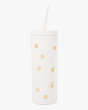 Gold Dot With Script Acrylic Tumbler With Straw, , Product