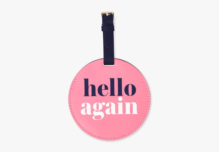 Hello Again Luggage Tag, Pomegranate, Product image number 0
