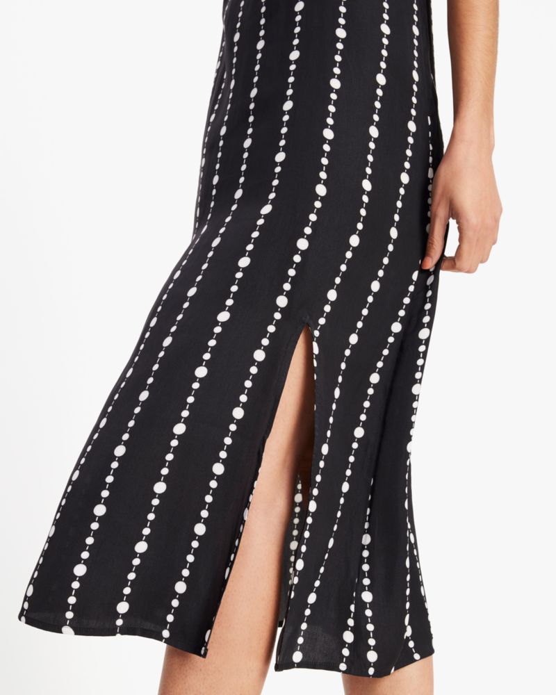 Kate Spade,Festive Pearls Midi Slip,Black