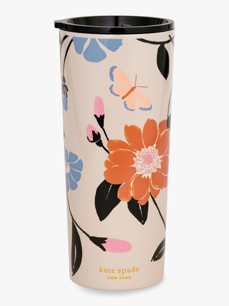 Kate Spade New York Spade Flower Stainless Steel Coffee Mug - Black/White