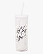 Yes Yes Yes Becher Aus Acryl Mit Strohhalm, , Product
