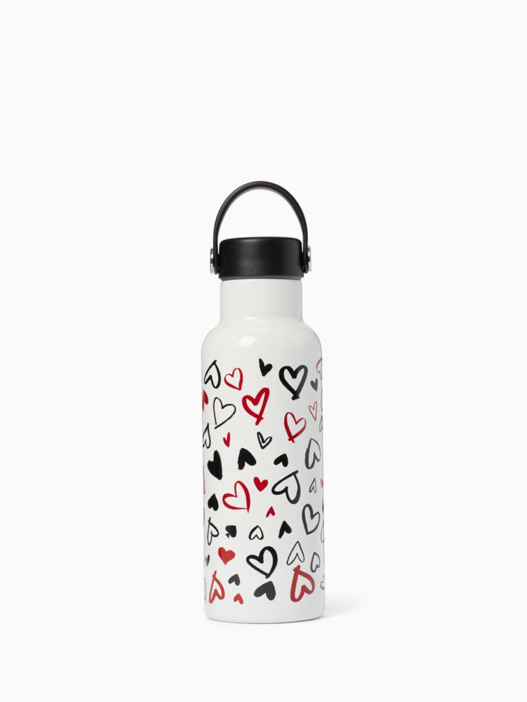 Kate Spade,Scribble Hearts Stainless Steel 17oz Water Bottle,Multi