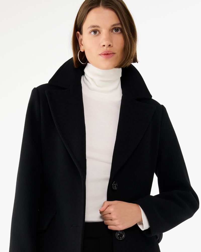 Kate Spade,Wool Coat With Faux Fur,