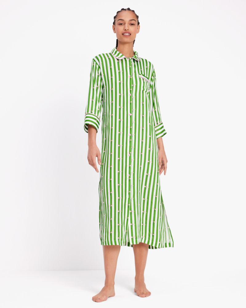 Kate Spade,Dragonfly Stripe Maxi Shirt Dress,Dragonfly Stripe