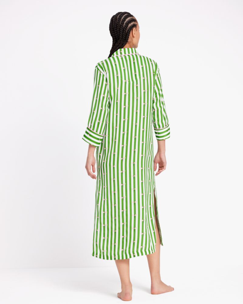 Dragonfly Stripe Maxi Shirt Dress