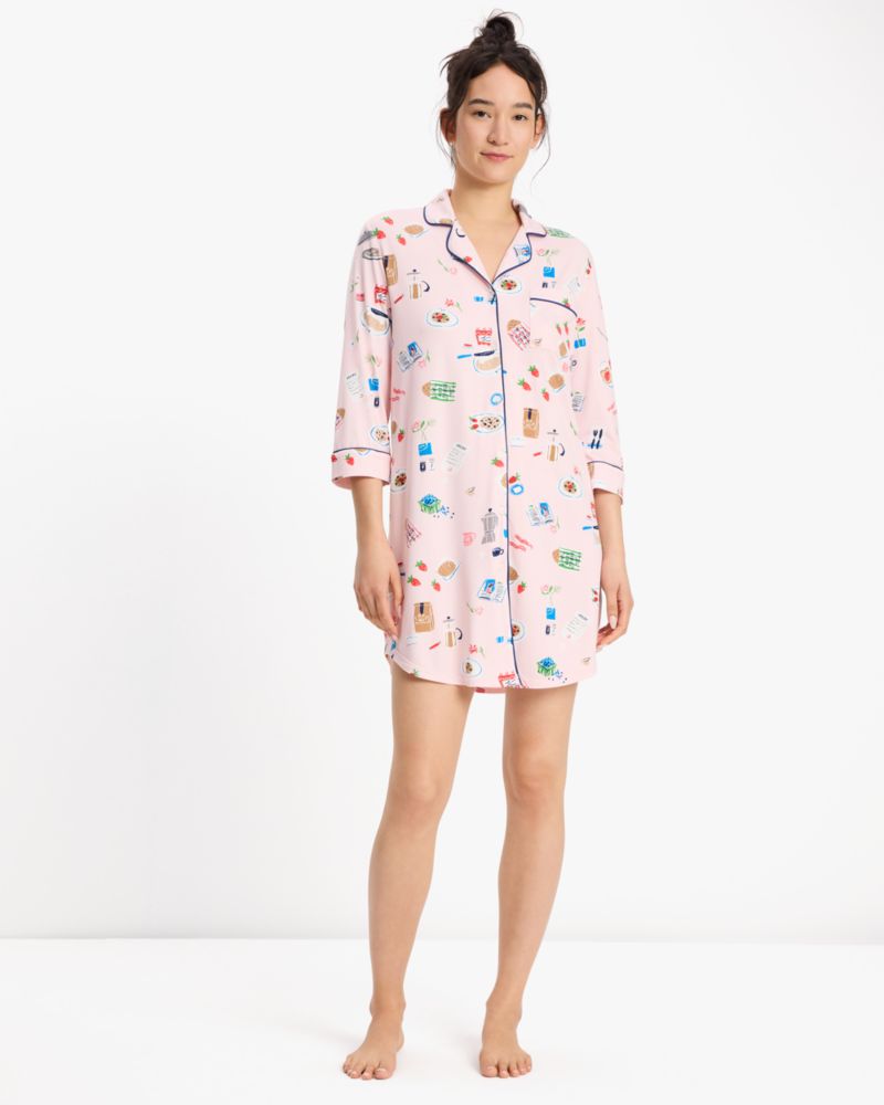 Kate Spade,Brunch Date Sleepshirt,Pink