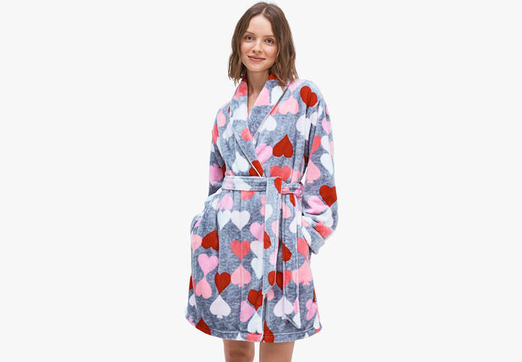 Kate Spade,leopard robe,sleepwear,Smoky Pearl image number 0
