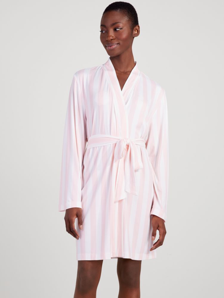 Kate Spade,Cabana Stripe Robe,sleepwear,Dusty Peony 674