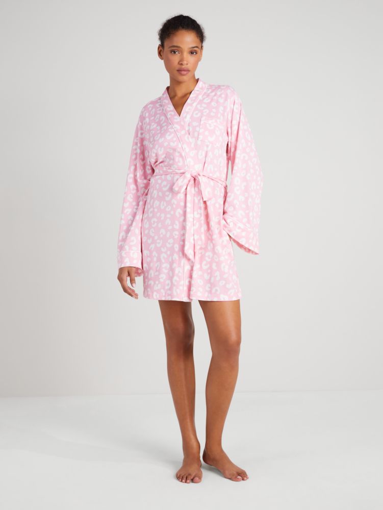 Kate Spade,Bold Leopard Robe,Pink Print