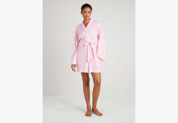 Kate Spade,Bold Leopard Robe,Pink Print image number 0