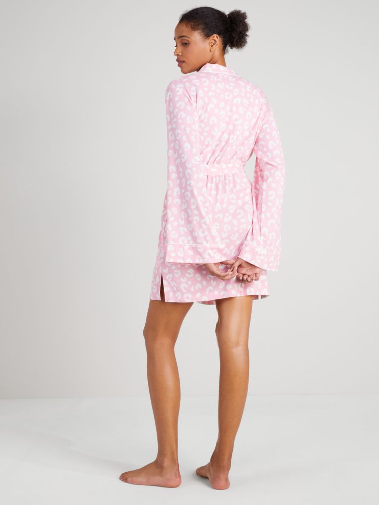 Kate Spade,Bold Leopard Robe,Pink Print