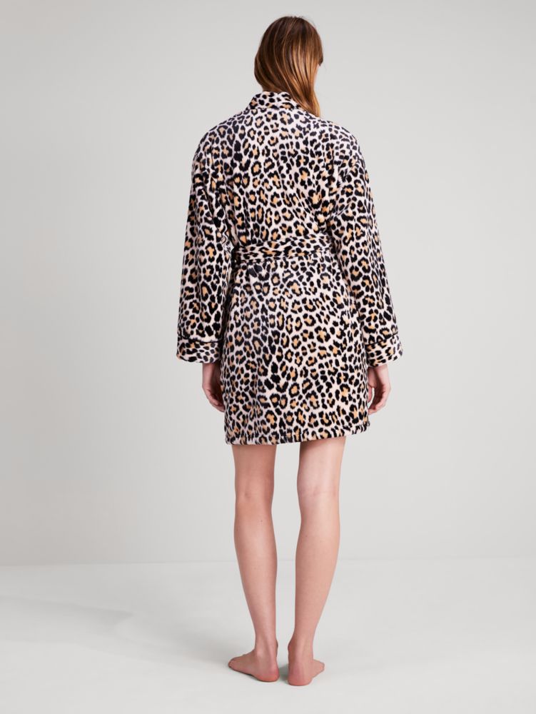 Kate Spade,Chenille Robe,Classic Leopard Print