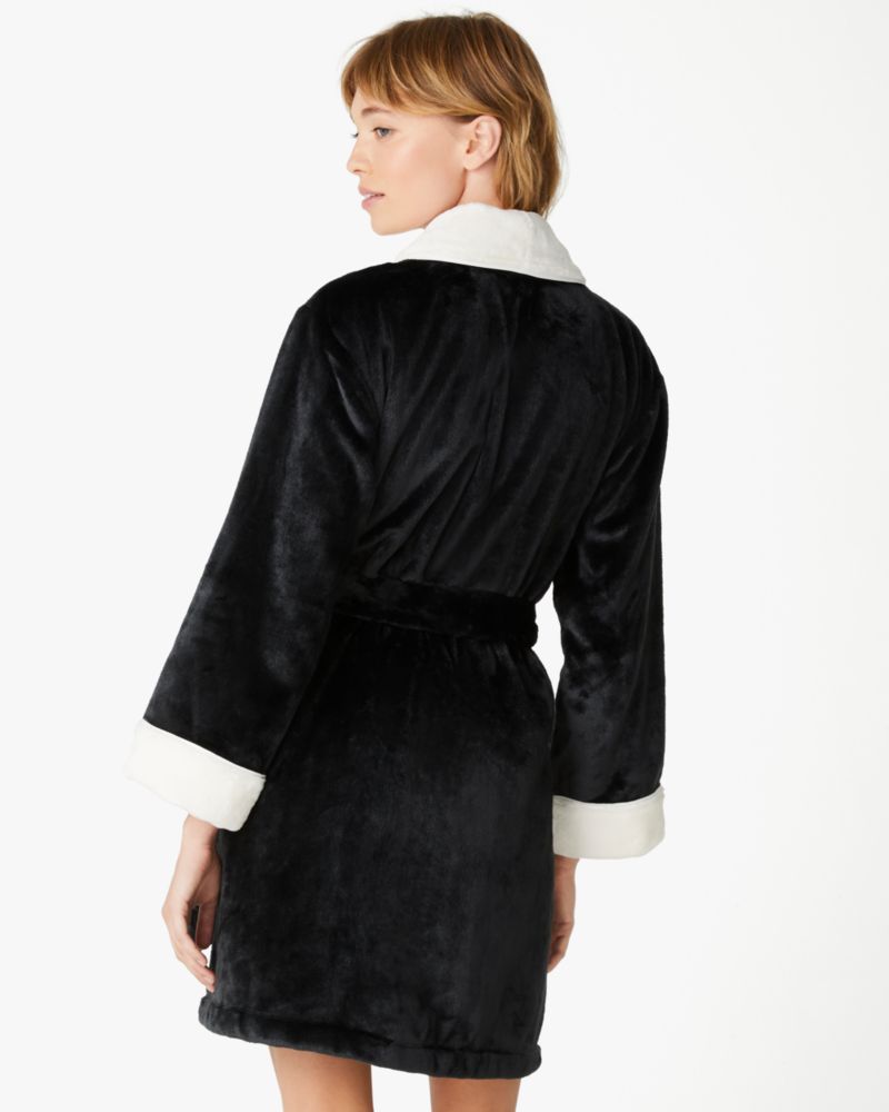 Kate Spade,Chenille Robe,chenille,50%,Black