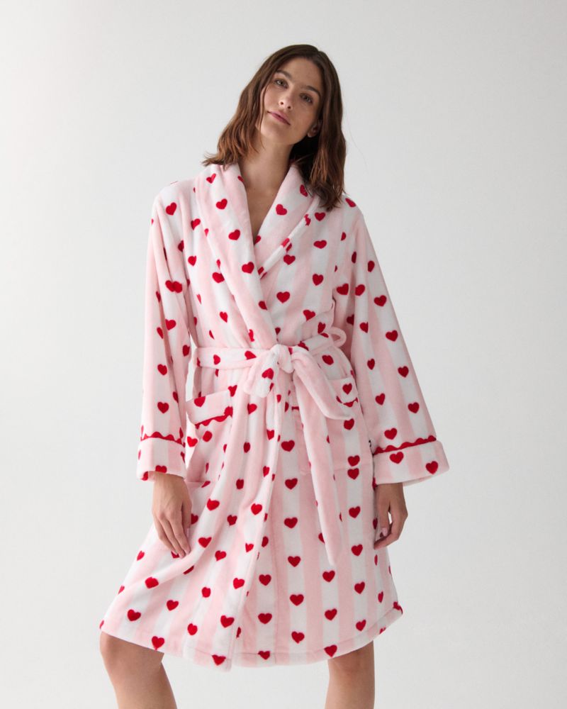 Kate Spade,Heart Swirl Long Robe,