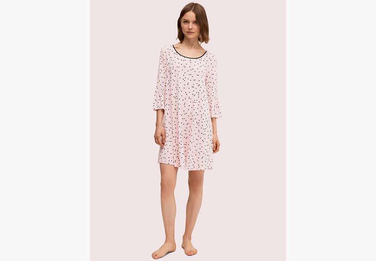 Kate Spade,scatter dot sleepshirt,sleepwear,Flamingo image number 0