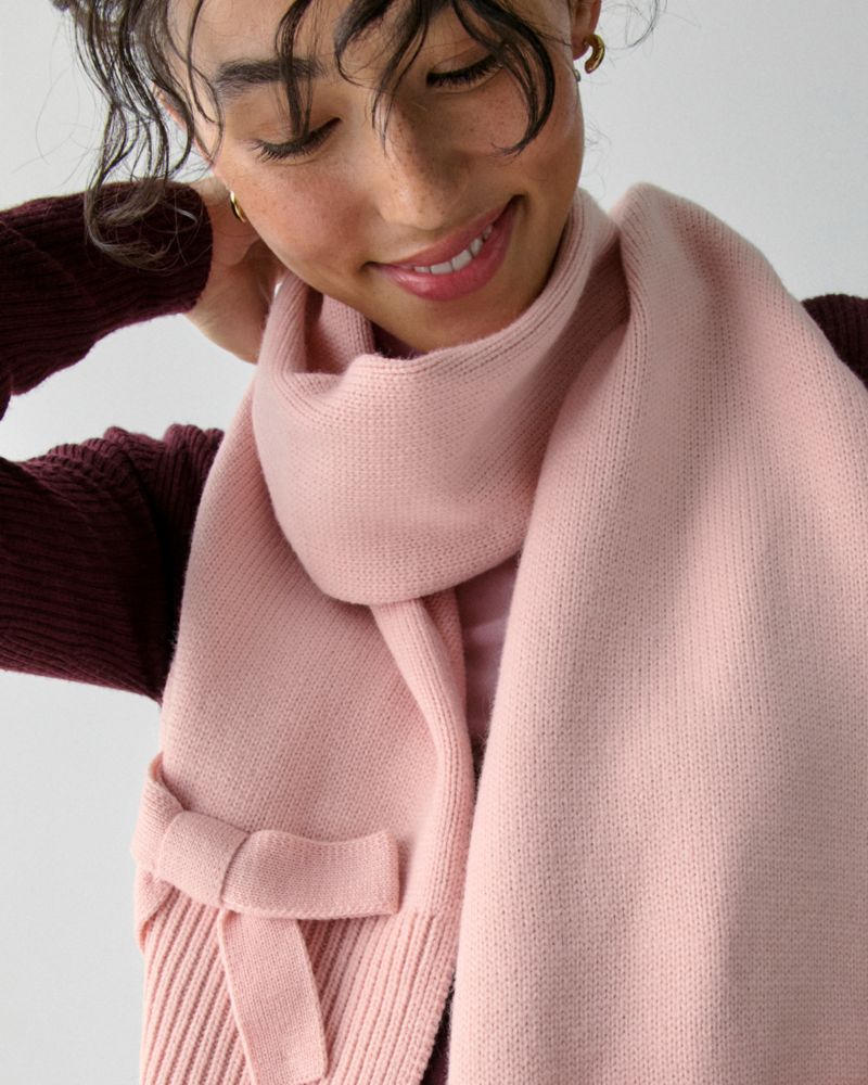 Kate Spade,ニット ボウ スカーフ,ファッション小物,ローズ