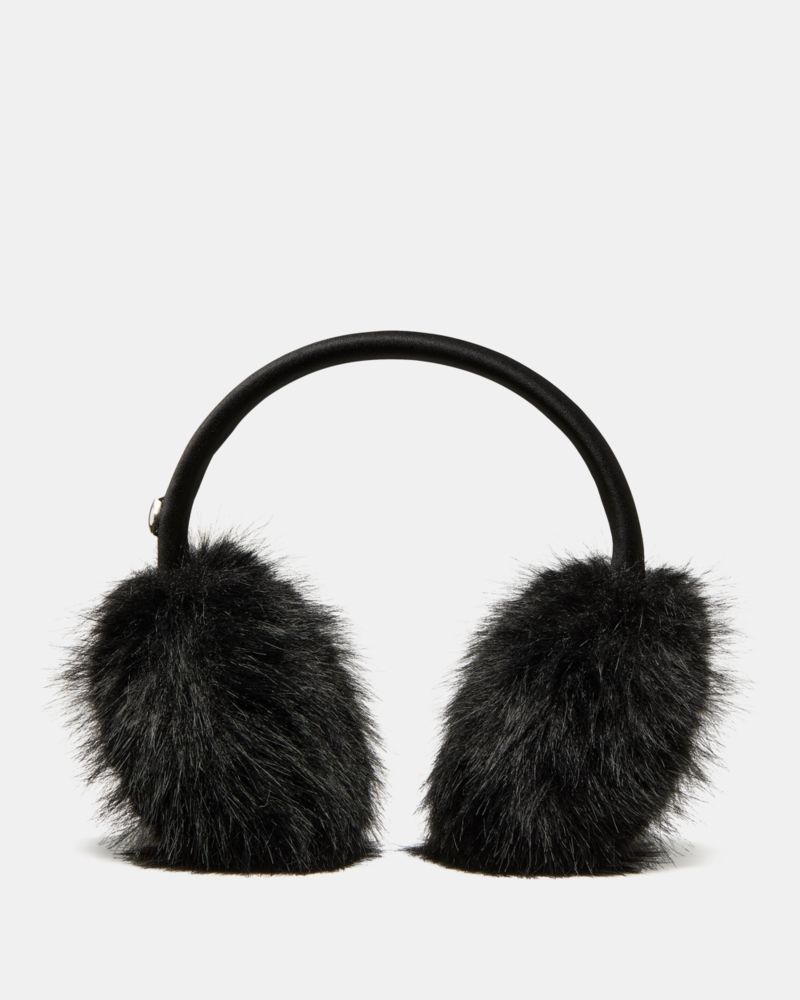 Kate Spade,オーバーサイズド フォー ファー イヤーマフ,ファッション小物,ブラック