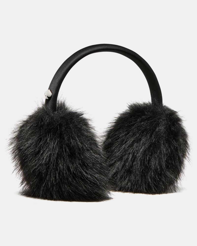 Kate Spade,オーバーサイズド フォー ファー イヤーマフ,ファッション小物,ブラック