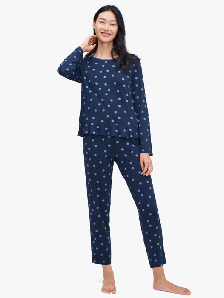 Dancing Dot Long Pj Set, , Product