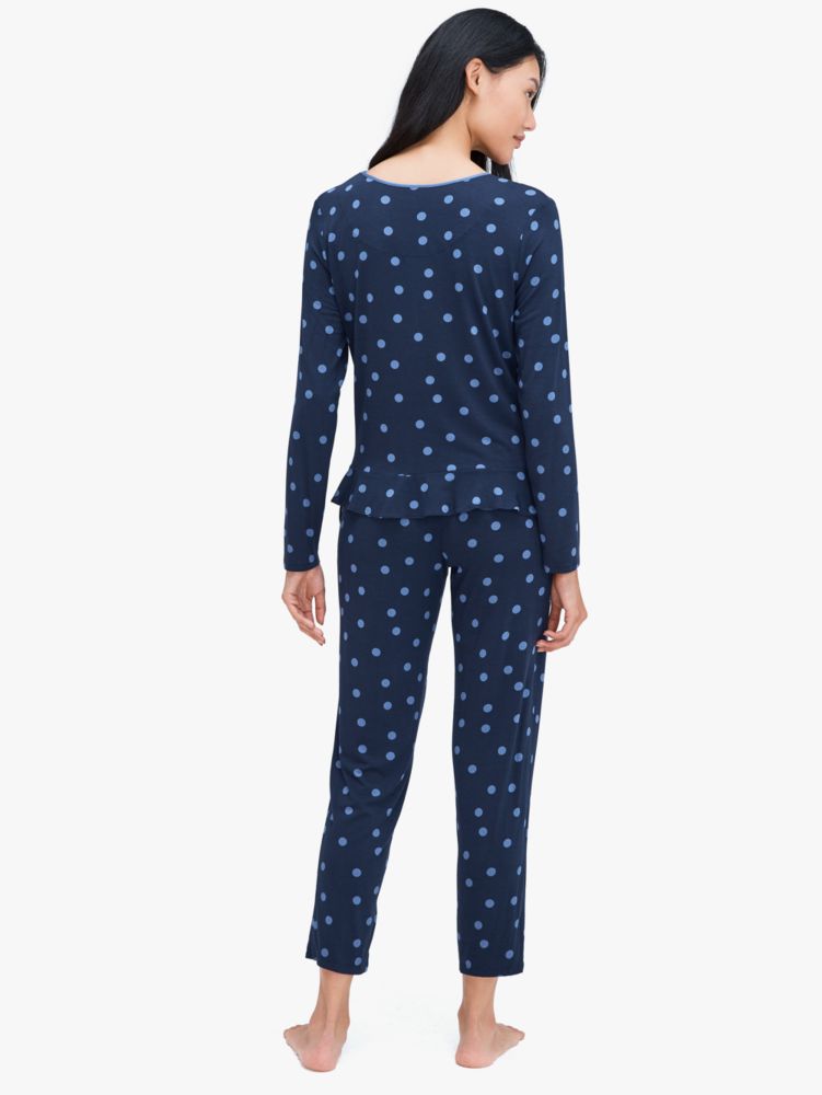 Dancing Dot Long Pj Set, , Product