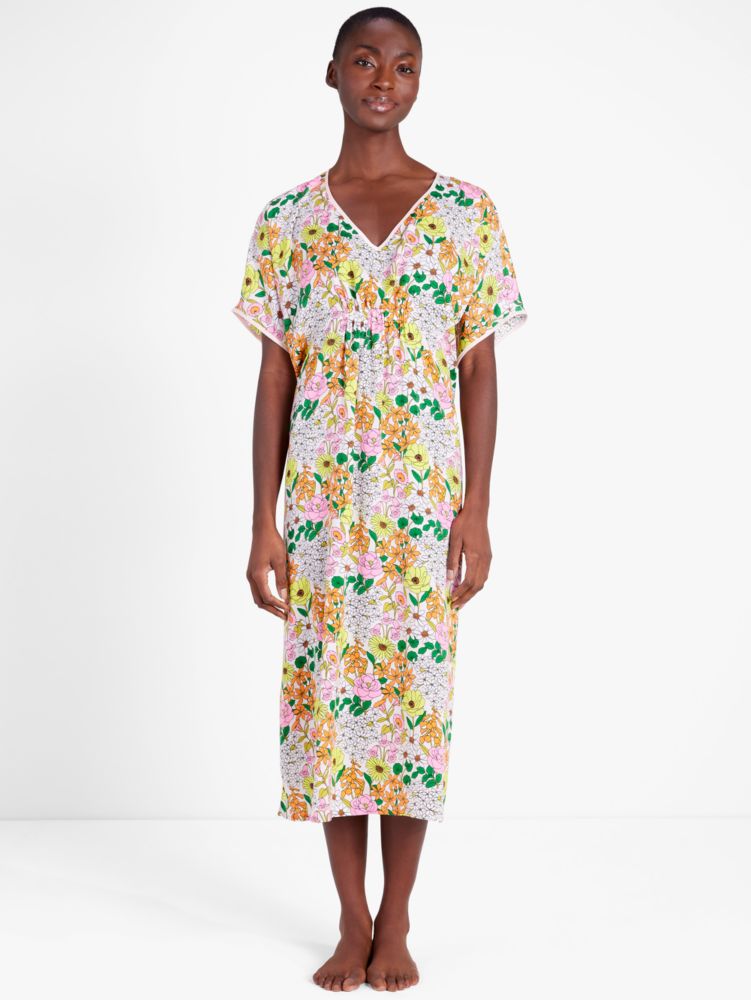 Kate Spade Anemone Floral Cover-up Caftan