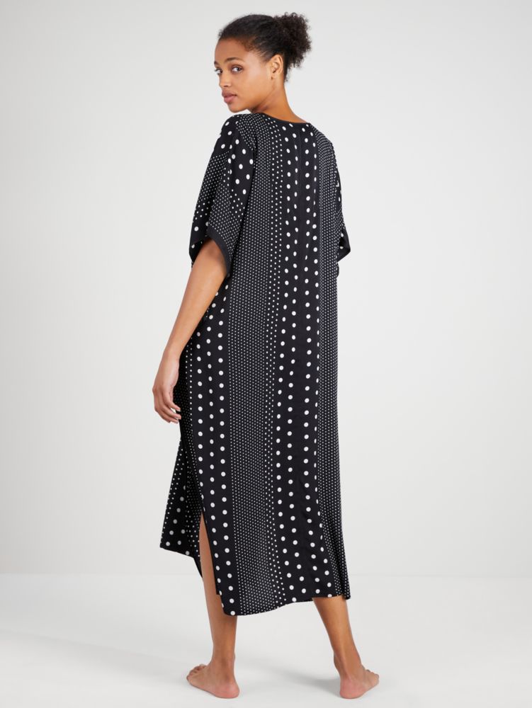 Multi Dot Stripe Caftan, Black Print, Product