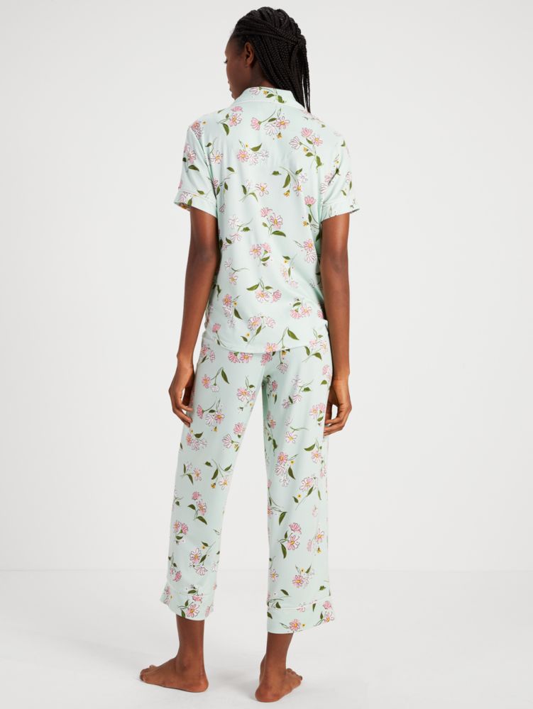 Kate Spade,Crop PJ Set,Frog Floral Print