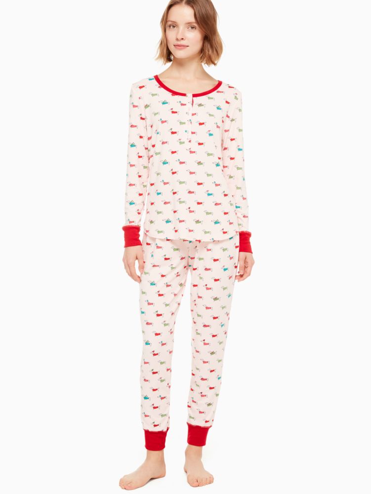 Kate Spade,printed jogger pj set,Quartz Pink