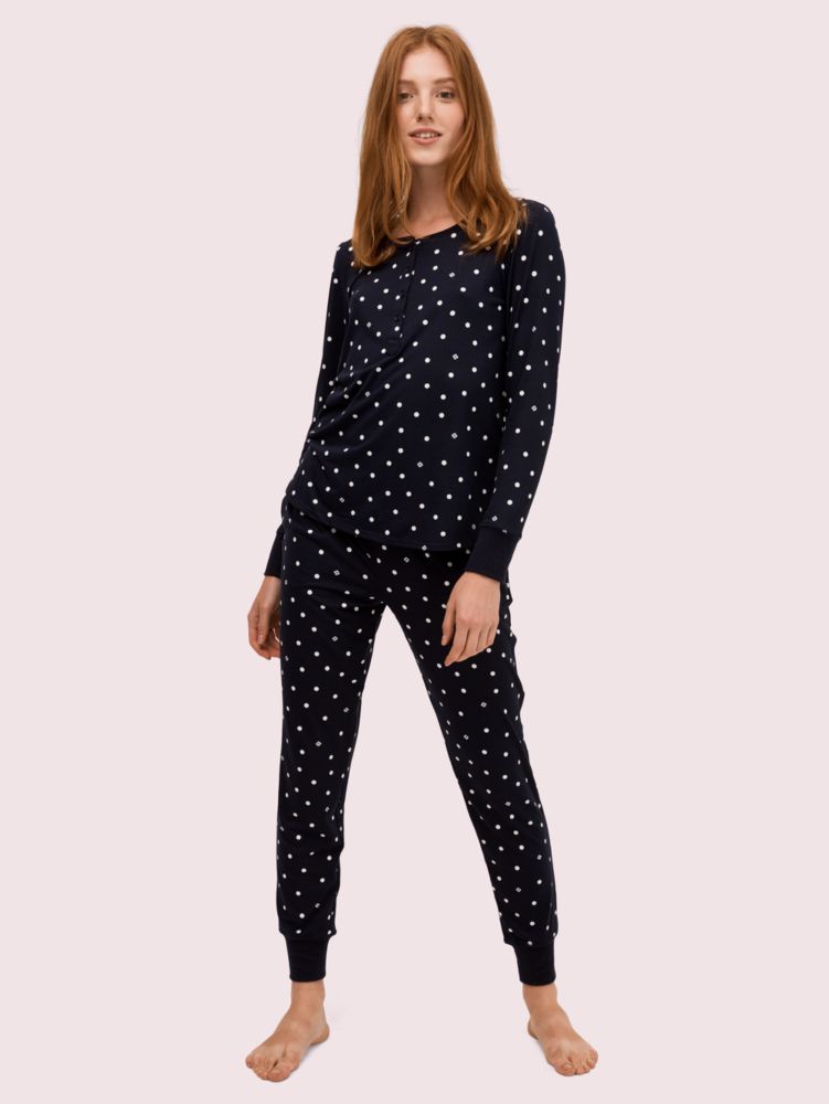 Kate Spade,skaters jogger pj set,sleepwear,Bright Sapphire