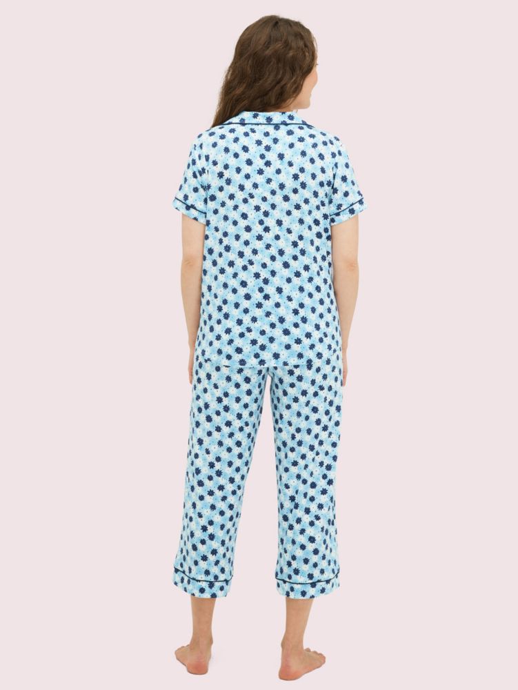 Kate Spade,Blue Dot Crop Pj Set,