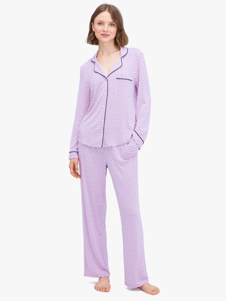 Kate Spade,Dotty Stripe Long Pj Set,