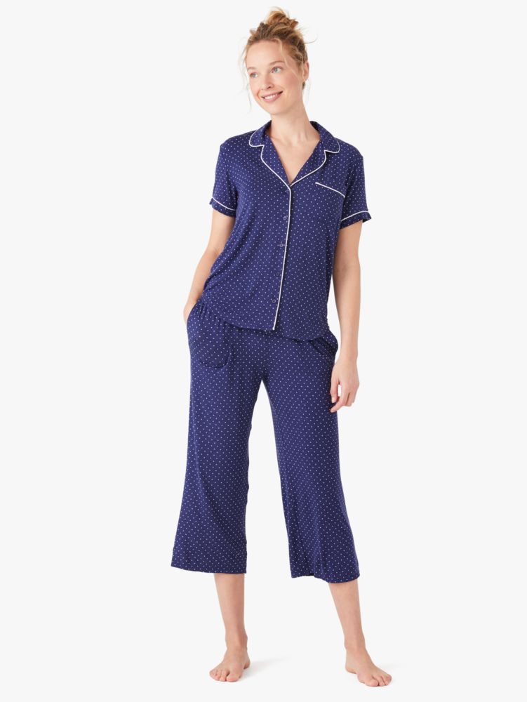 Kate Spade,Crop PJ Set,sleepwear,Bright Sapphire