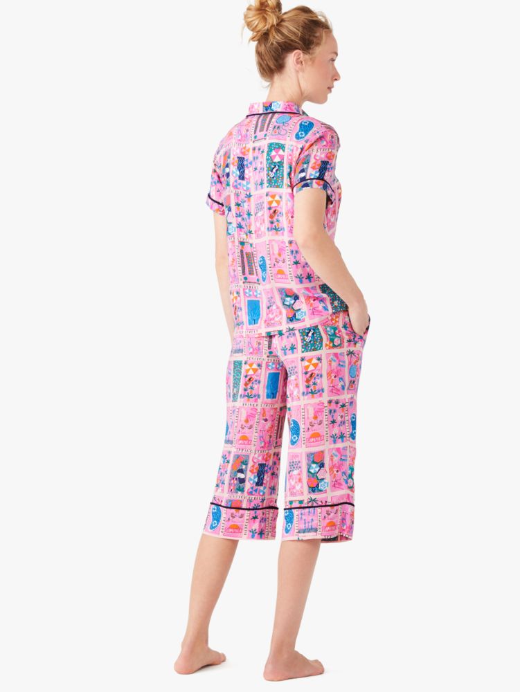 Kate Spade,Rooftop Scene Crop Pj Set,