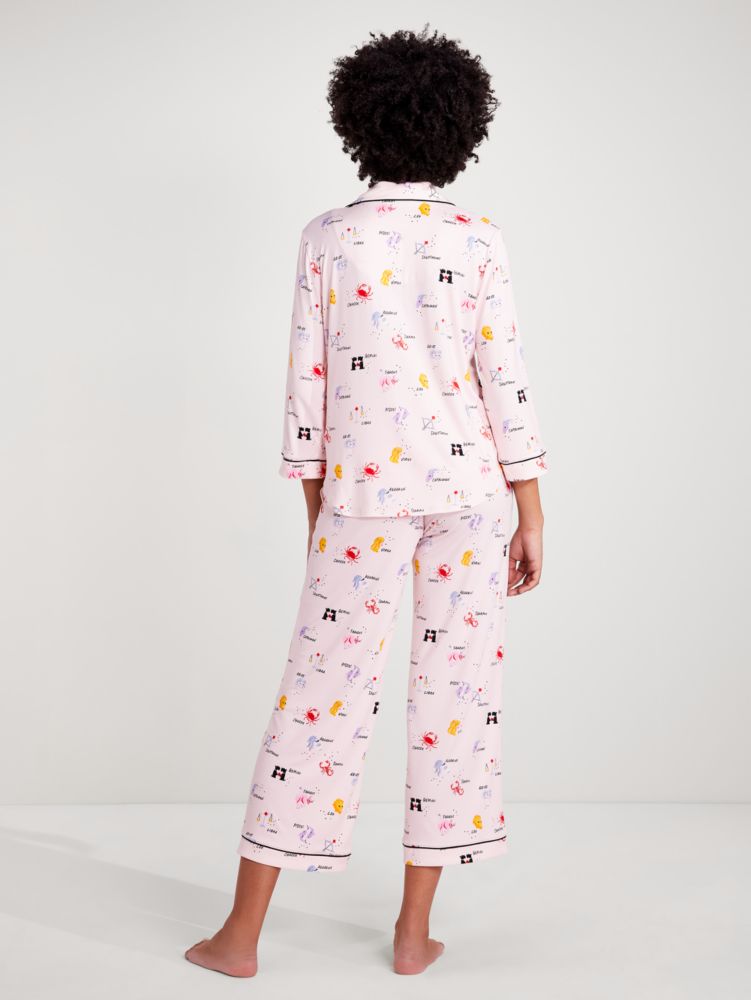 Kate Spade,long pj set,sleepwear,Rose Dew