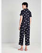 Kate Spade,Crop PJ Set,sleepwear,Black Print